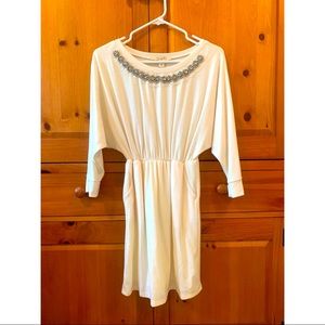 Embellished Long Sleeve Fitted Dress